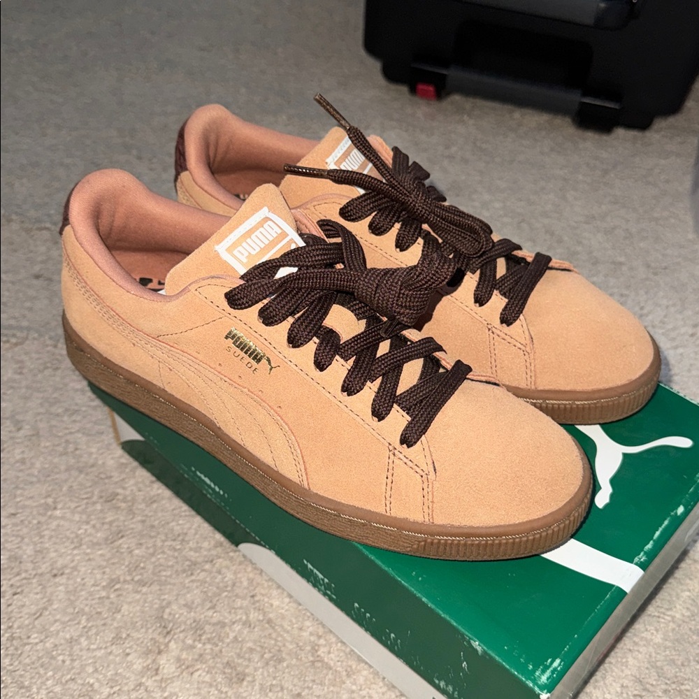 Puma Men's Brown Suede Sneakers